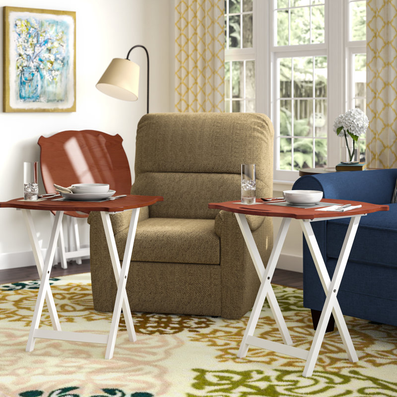 Alcott Hill® Elvin 4 Piece Tray Table Set & Reviews Wayfair
